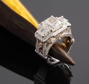5 carat center stone custom jewelry design